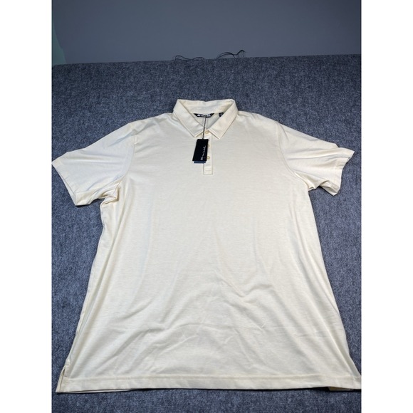 Travis Mathew The Zinna NL Golf‎ Polo Shirt Men 3XL Pale Banana Pima Blend New - Picture 3 of 11